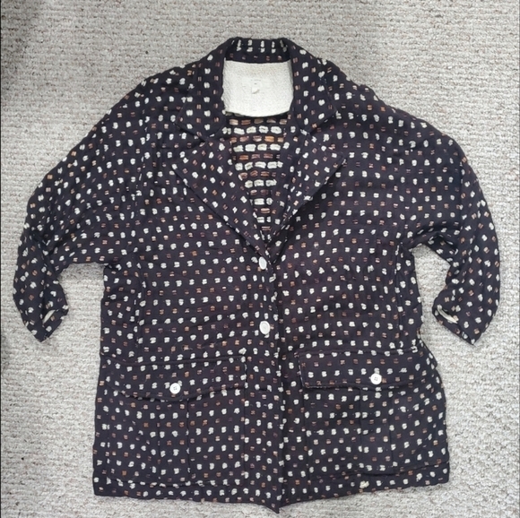Billy Reid Swiss Dot Textured Oversized Jacket Medium Large - Picture 1 of 16
